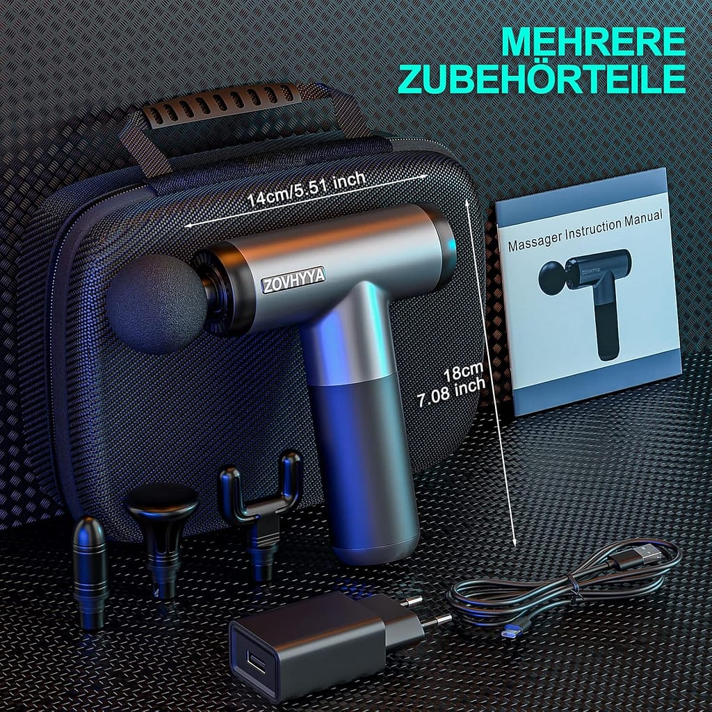 ZOVHYYA Mini Pistolet do Masażu – Kompaktowe Rozwiązanie dla Zdrowych Mięśni