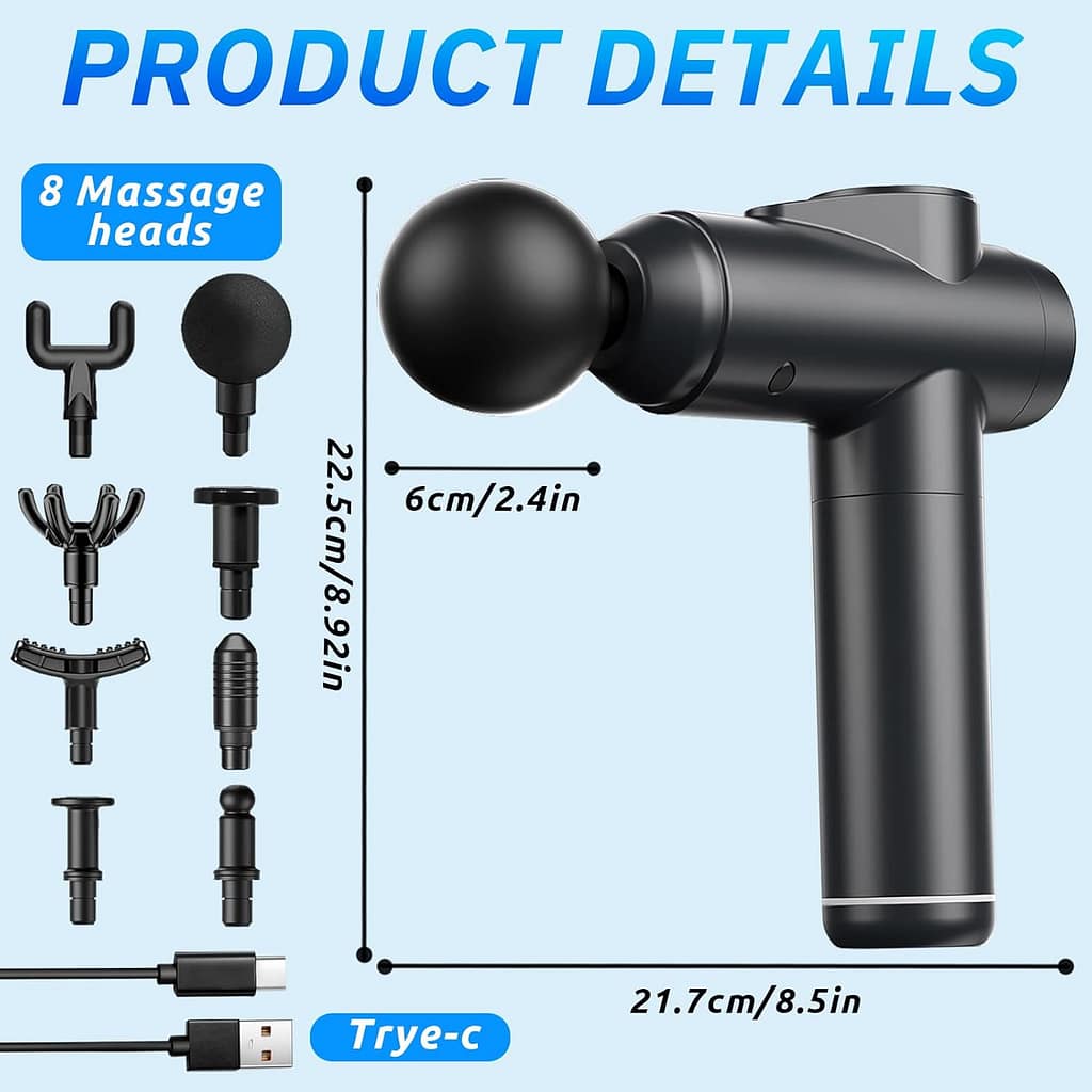 XUNIVERS Pistolet do Masażu – Kompleksowe Rozwiązanie Dla Twoich Mięśni