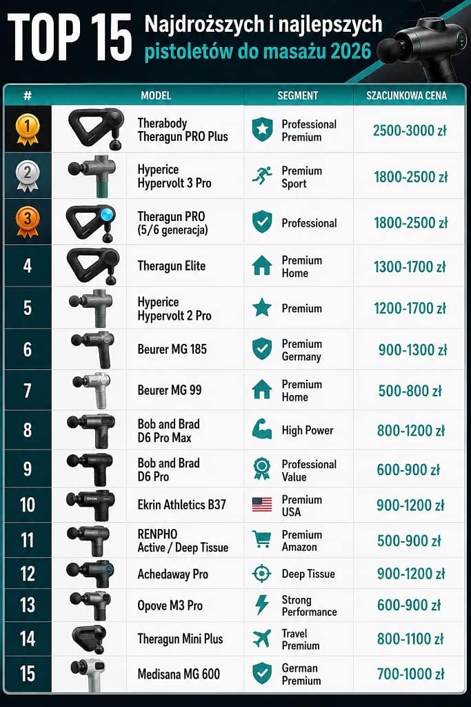 Najlepszy pistolet do masażu – Ranking 2026, test i opinie użytkowników