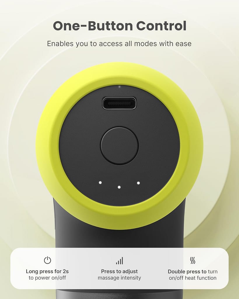 RENPHO Mini pistolet do masażu termicznego z funkcją ogrzewania